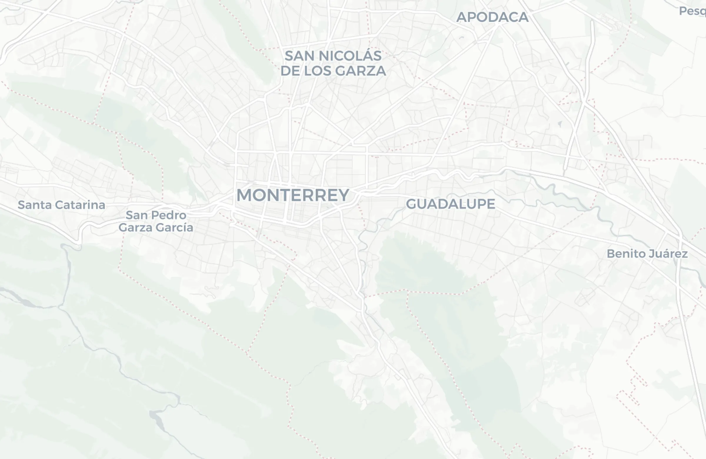 Mapa de Monterrey con 122 cafeterías registradas